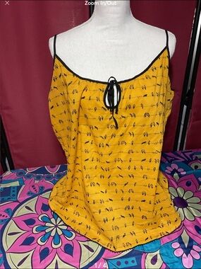 Modbe Birds on a wire top Sleeveless XL